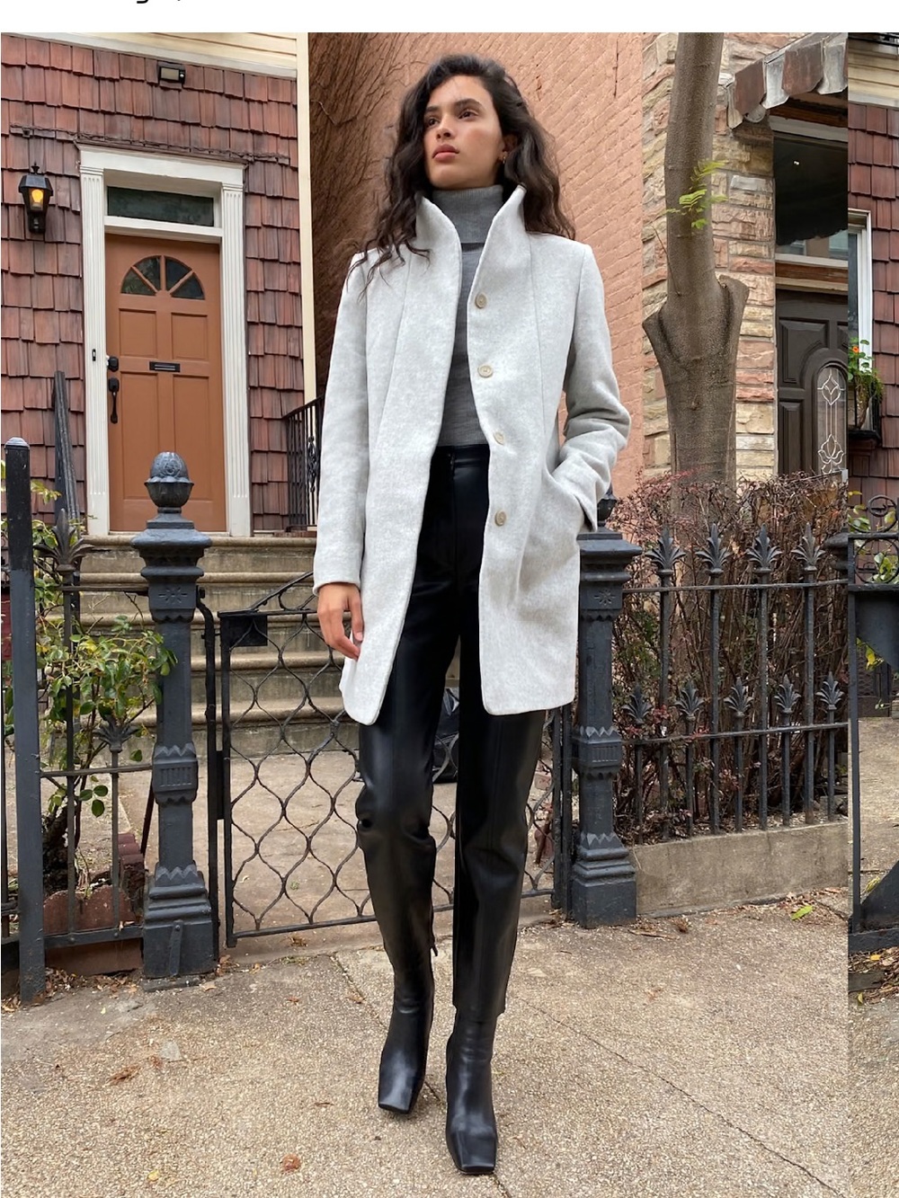 NEW Aritzia Wilfred Cocoon Coat Grey Cashmere XS
